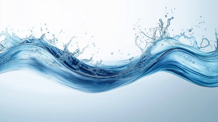 Obraz premium Clean and Fresh Abstract Water Wave Symbolizing Motion and Purity