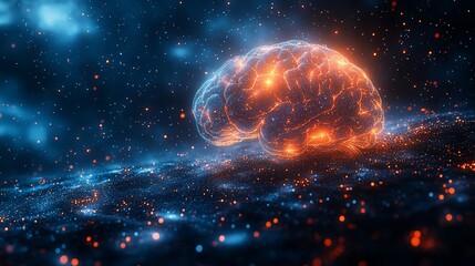 Cosmic Brain: A Digital Representation of the Human Brain in a Universe of Light and Energy