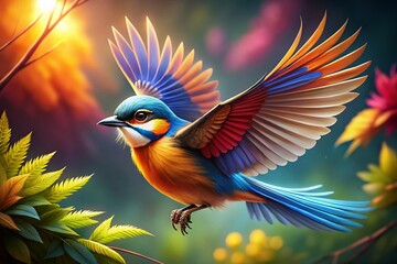 Obraz premium Animated Bird Flight Sequence: Looping Sprite Sheet for Game Development & Animation Projects
