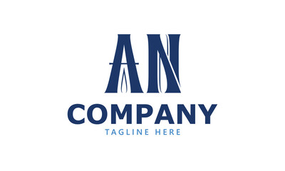 AN A an initial logo | initial based abstract modern minimal creative logo, vector template image. luxury logotype logo, real estate homie logo. typography logo. initials logo