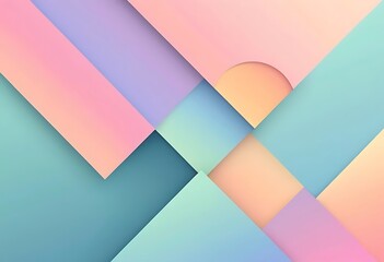 Obraz premium Abstract Pastel Geometric Shapes Design Background