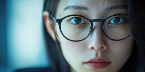 Fototapeta premium Person with glasses