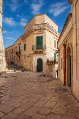 A street in the historical world heritage city of Matera, Puglia, Italy, la città dei sassi
