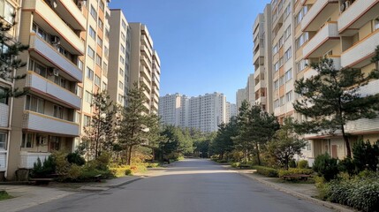 Urban Residential Complex Street View