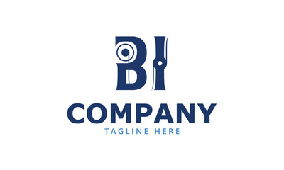 BI B bi initial logo | initial based abstract modern minimal creative logo, vector template image. luxury logotype logo, real estate homie logo. typography logo. initials logo