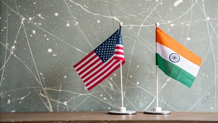 us and india flags symbolizing international partnership