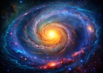 Cosmic Swirl: Abstract Galaxy Nebula - Breathtaking Celestial Art