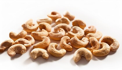 Cashews on a white background
