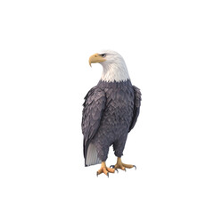 Obraz premium Majestic Bald Eagle Proudly Stands Tall American Symbol