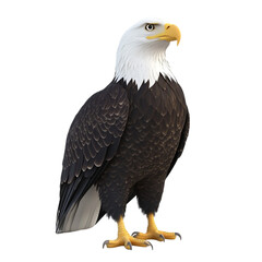 Obraz premium Majestic Bald Eagle Proudly Standing Tall Powerful Bird of Prey American Symbol