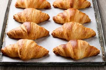 freshly baked croissants