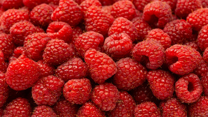 Tasty fresh raspberry as a background.