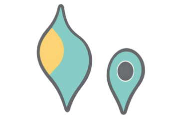 A teardrop-shaped pin with a pointed bottom, commonly used to mark locations on maps. A versatile and iconic design for navigation, travel planning, and location-based tools.