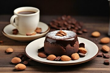 coffee and chocolate cake