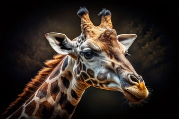 Fototapeta premium Double Exposure Giraffe Head - Abstract Wildlife Art Photography