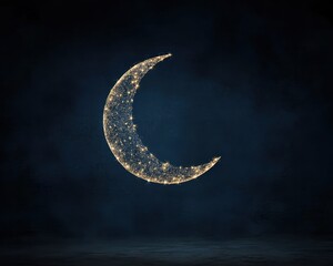 Radiant stars forming intricate patterns around a glowing moon, supernatural beams illuminating the night