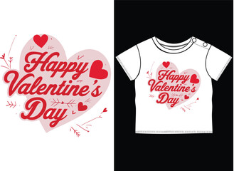 Happy Valentine's Day t shirt design, typography, vector