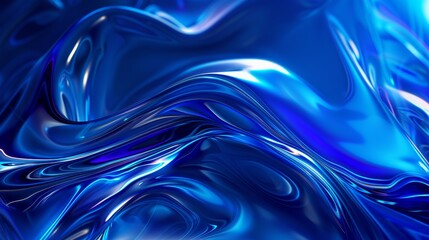 Obraz premium Abstract Blue Liquid Swirl Wallpaper