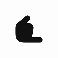 Hand fun gesture icon vector sign