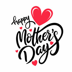 Happy Mother's Day handwritten lettering text design    