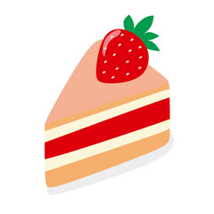 strawberries cake vector illustration