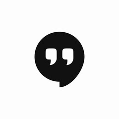 quote speech bubble icon vector sign