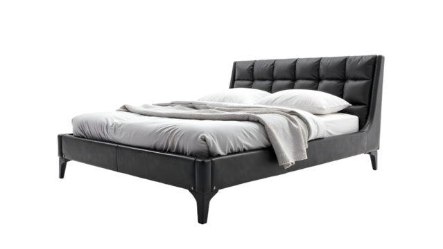 bed in techno style on a transparent background