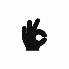 okay hand gesture icon vector sign