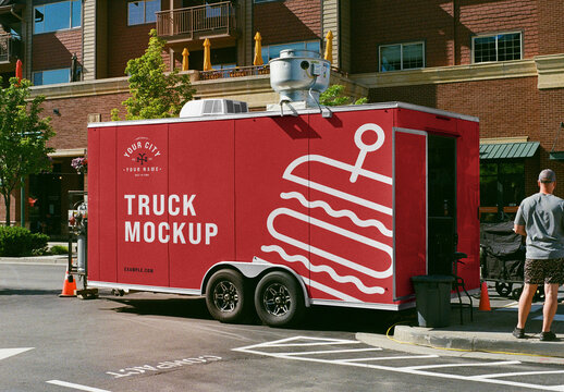 Truck Trailer Mockup