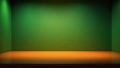Obraz premium Abstract green and yellow studio background for product presentation Empty room with shadows of window 552