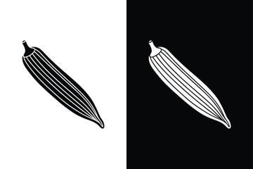 Okra icon vector on White Background ,Vector Art Illustration on white background.