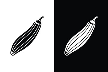 Okra icon vector on White Background ,Vector Art Illustration on white background.