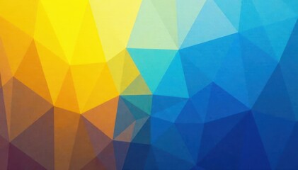 Obraz premium Abstract blue yellow gradient geometric shapes background, triangle, yellow
