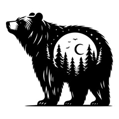 silhouette of a bear