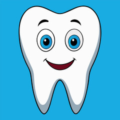 Realistic Cartoon Tooth Character Design