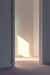 Open Door in White Room