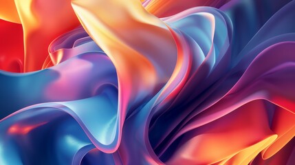 Naklejka premium Abstract Fluid Swirls Wallpaper