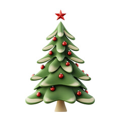Fototapeta premium A Festive 3D Render of a Christmas Tree