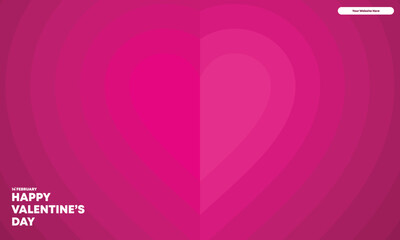 Minimalist Valentine's Day Background with Heart Shape