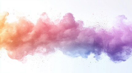 Obraz premium Color powder splash rainbow background paint holi smoke colour . Powder color splash explosion dust ink burst splatter white texture isolated black spray party blue wallpaper cloud pink stain
