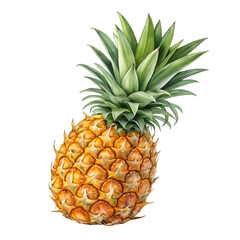Fototapeta premium whole Fresh Tropical fruit Golden pineapple, for Commercial or product photography on transparent background
