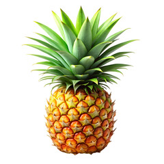 Fototapeta premium whole Fresh Tropical fruit Golden pineapple, for Commercial or product photography on transparent background