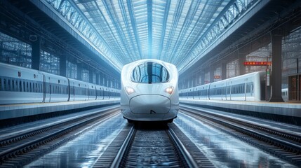 Naklejka premium subway train in motion