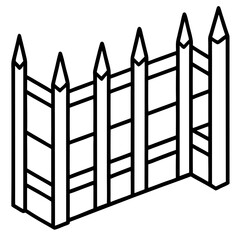 Elegant Fence Silhouette Vector Design