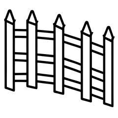 Elegant Fence Silhouette Vector Design
