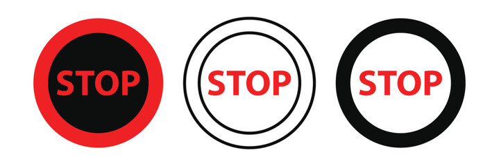 prohibition sign or stop sign png illustration