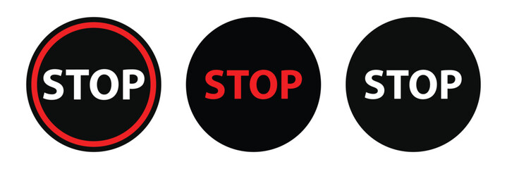 Red prohibition sign