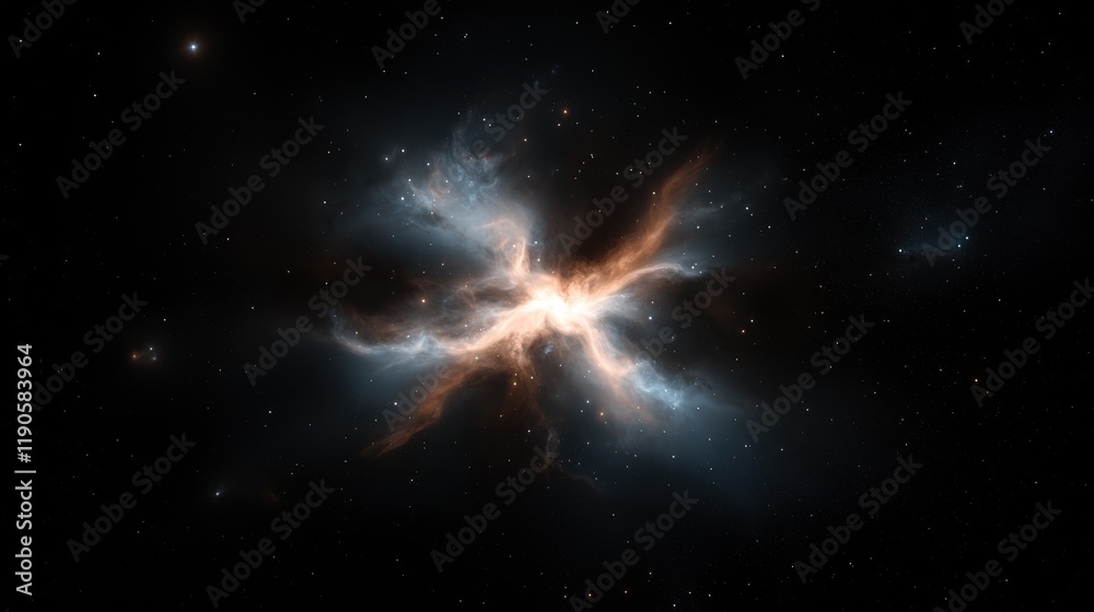 Canvas Prints a space filled with stars and a large glowing cloud