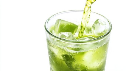 mojito cocktail isolated on white