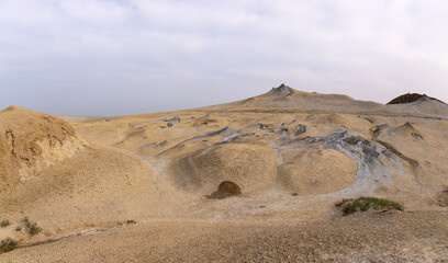 Beautiful mud volcanoes on the territory of Gobustan.